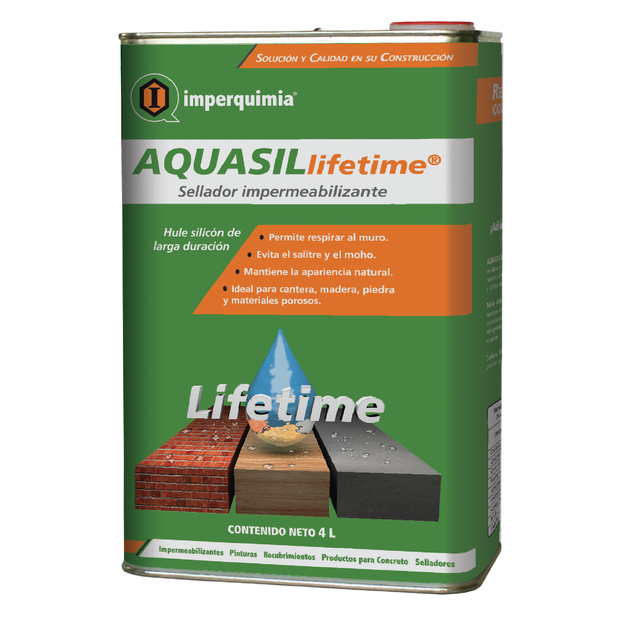 Impermeabilizante Transparente AQUASIL LIFETIME WETLOOK 19 L
