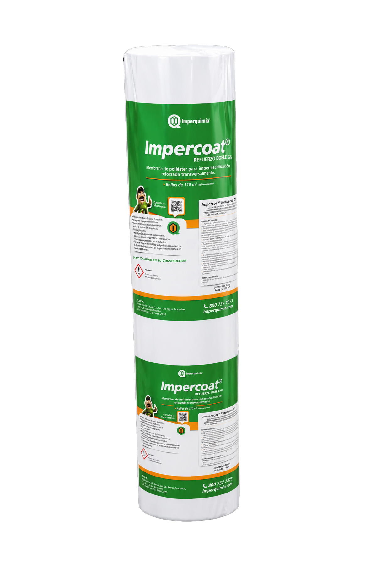 Malla de Poliéster para Impermeabilizar IMPERCOAT REFUERZO CUADRÍCULA Blanco 100 m²