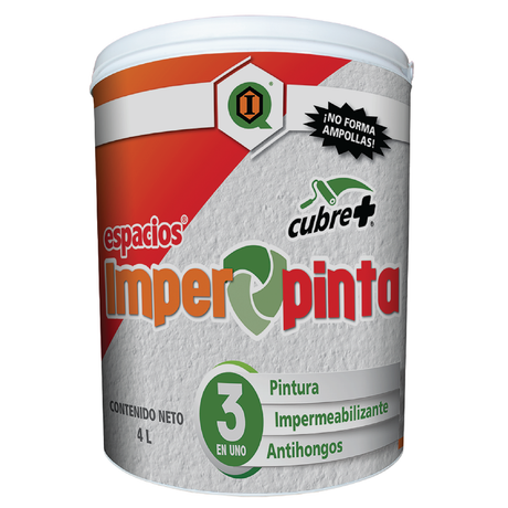 Pintura Impermeabilizante para Muros ESPACIOS IMPERPINTA Blanco 1 L