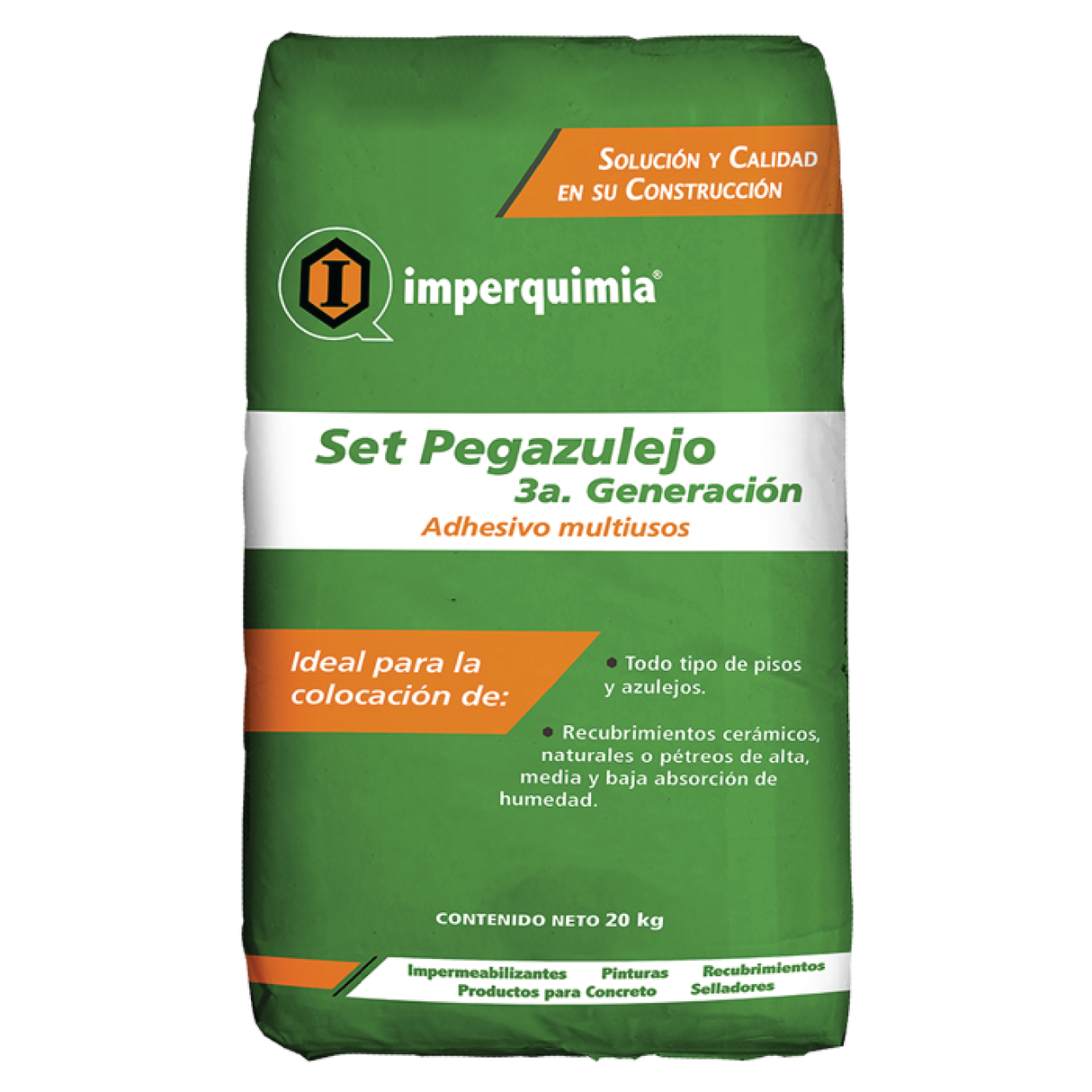 Adhesivo para Loseta Cerámica SET PEGAZULEJO PEGAPISO ESTÁNDAR Gris 20 Kg