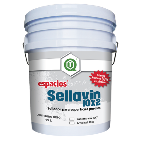 Sellador para Superficies Porosas ESPACIOS SELLAVIN CONCENTRADO Transparente 4 L
