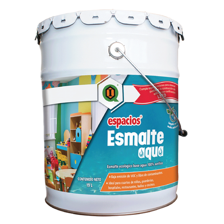 Esmalte Acrílica Ecológica ESPACIOS ESMALTE AQUA Blanco 4 L