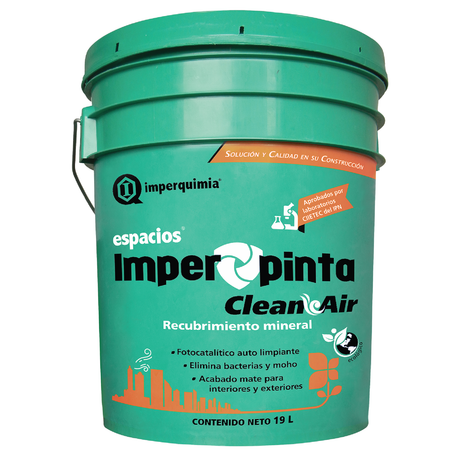 Pintura Vinil Acrílica para Muros ESPACIOS PODER ANTIBACTERIAL Blanco 19 L