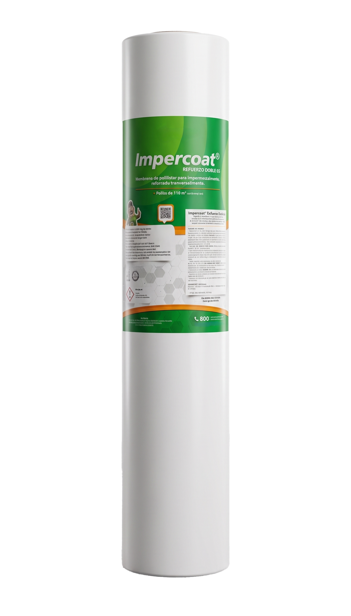 Malla de Poliéster para Impermeabilizar IMPERCOAT REFUERZO CUADRÍCULA Blanco 100 m²
